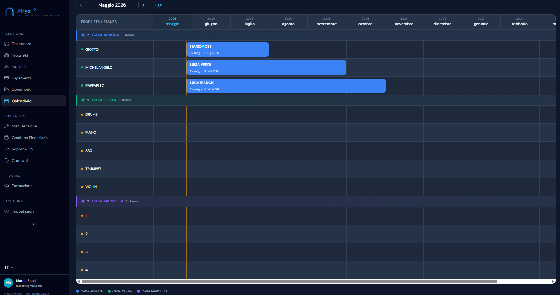 Atryo Desktop — Calendario