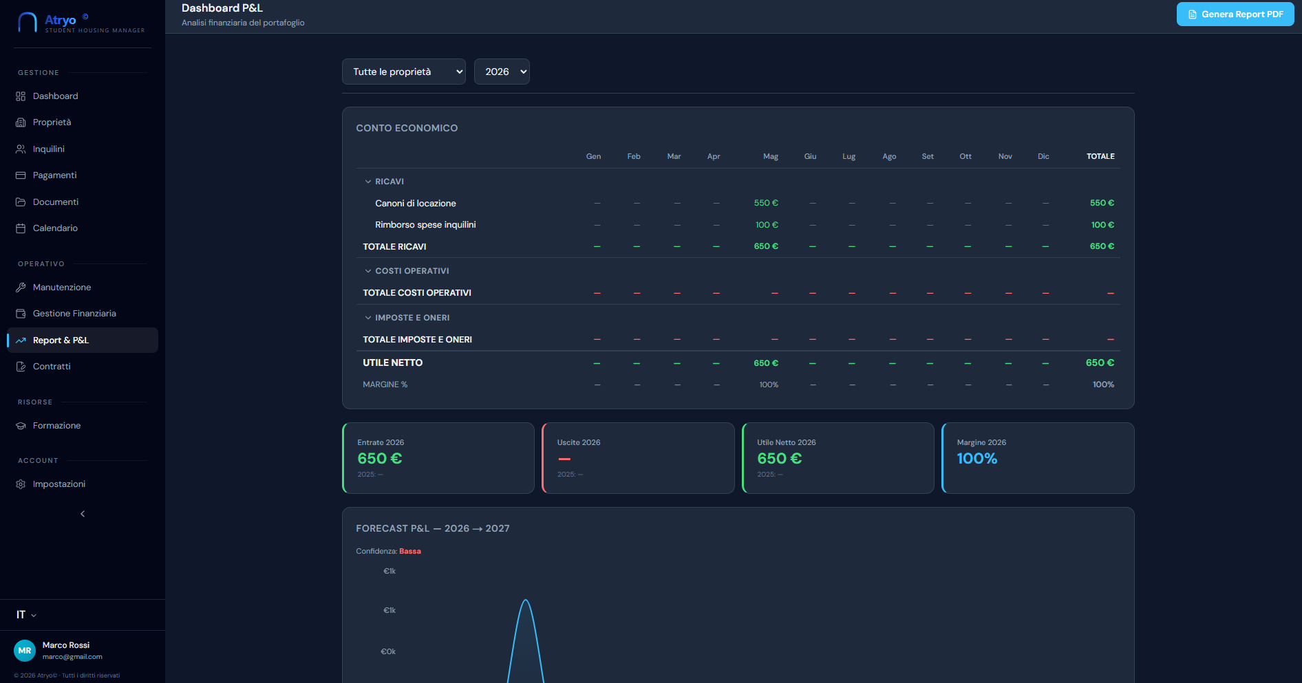 Report P&L automatico